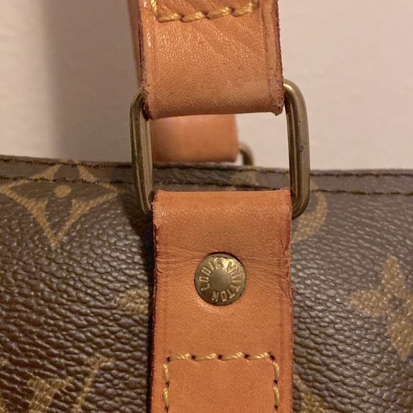 Louis Vuitton Sac Flanerie 50 Travel Duffle Bag Leather Monogram XL - Picture 7 of 10